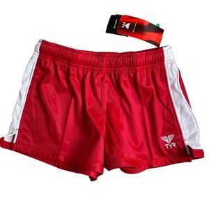 Tyr Womens Warm Up Shorts WAFT2A - Red Polyester - Size Medium - $30